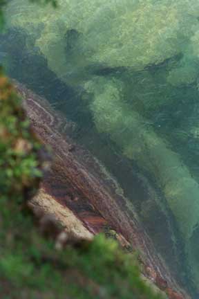 View over the cliff - Pictured Rocks NLS